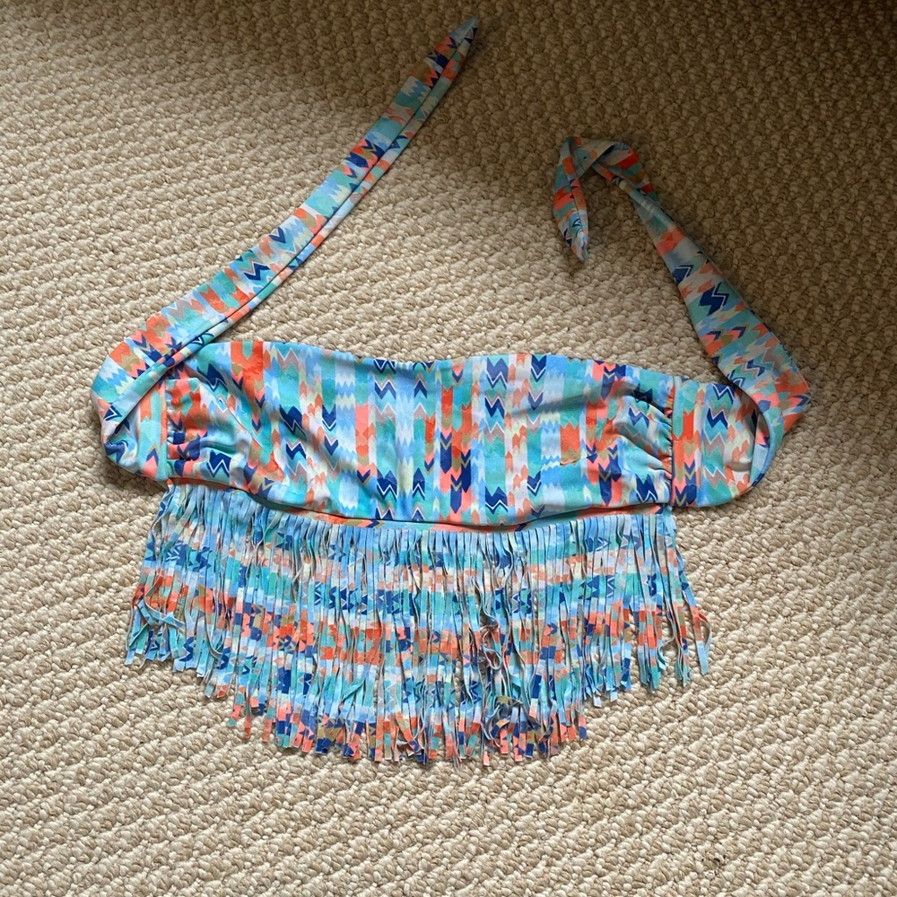 L Space Fringe bandeau bikini